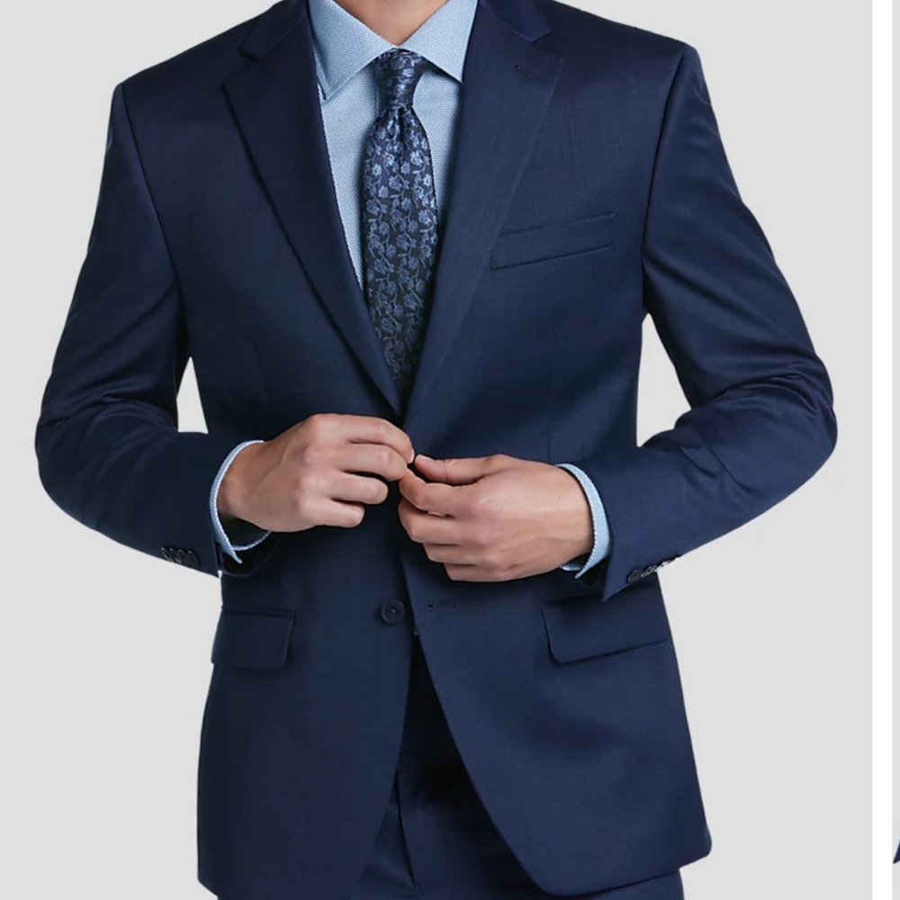 Michael Strahan Classic Fit Wool Blend Suit Jacket